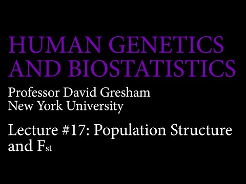 Lecture 17: Population Structure and Fst