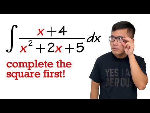 Integral by completing the square, and u sub, calculus 2