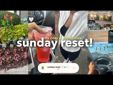 SUNDAY RESET! 🧺 getting my life together, deep cleaning, productive, bible study, etc!