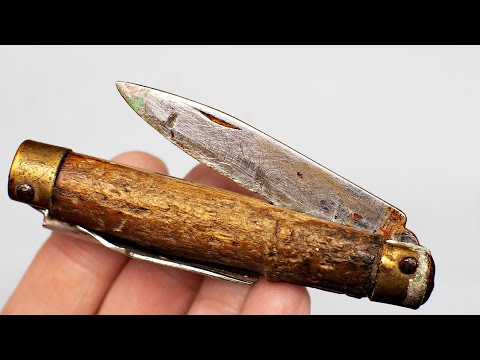 Old Tourist Pocket Knife with Fork Restoration