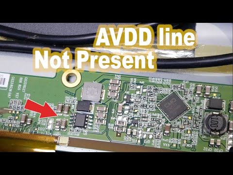 AVDD is not present. LCD panel repair.