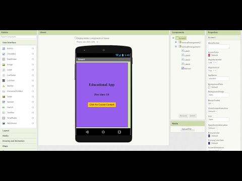 Design your educational app and upload your pdf file for your students using MIT Appinventor