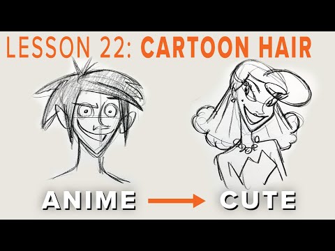 Learn to Draw Anatomy - Cartoon Hair