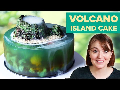 I Tried To Make A Volcano Jelly Island Cake • Tasty
