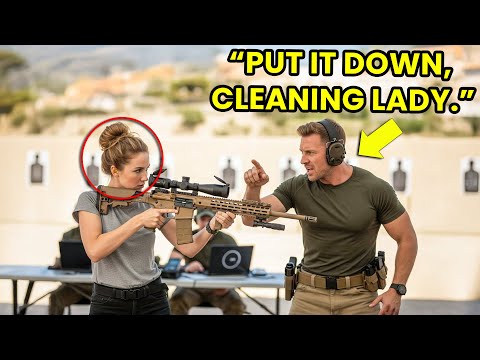 She Was Sweeping the SEAL Range — Then A SEAL Admiral Handed Over His Rifle Like an Urgent Task