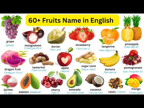 Everyday English Words | 60+ Daily Use Fruits Name in English | Useful in Daily Life#english