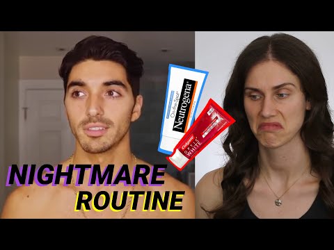 Esthetician Reacts to Men's Nightmare Skincare Routine (Taylor Zakhar Perez)