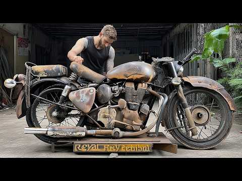 Old Bullet Full Restoration | Royal Enfield Bullet modification 🔴