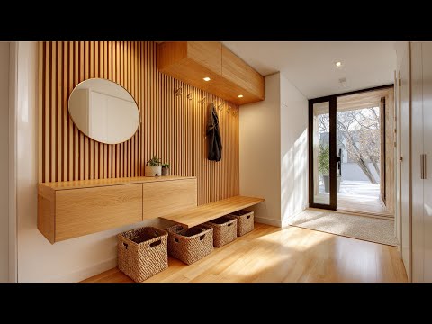 Entryway Clutter Gone : Small Foyer Hack with Hidden Hooks and Floating Storage