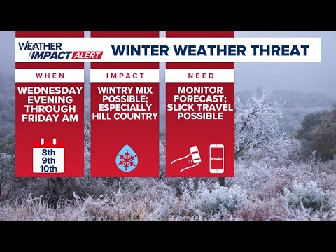 Austin-area weather: Wintry mix possible later this week, especially in the Hill Country