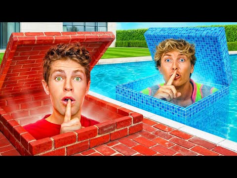 I Built 4 SECRET Rooms in ONE COLOR!