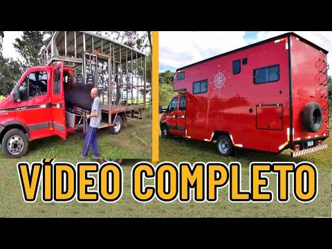TIME LAPSE MONTANDO CAMINHÃO MOTORHOME em 40 MINUTOS