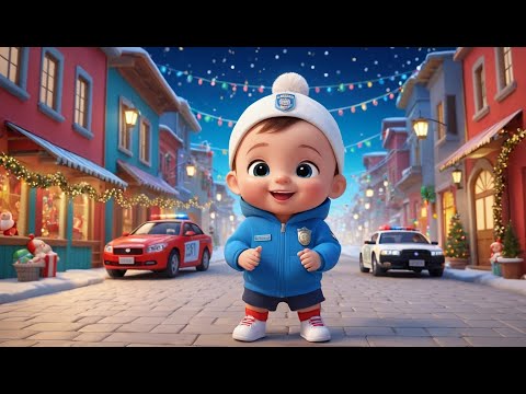 Police Car New Year Rescue | Fun Action & Learning Video for Toddlers