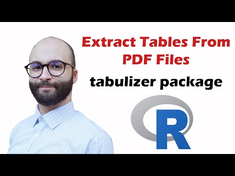 Extract Tables From PDF Files Using R (tabulizer package) - Setup & Installation