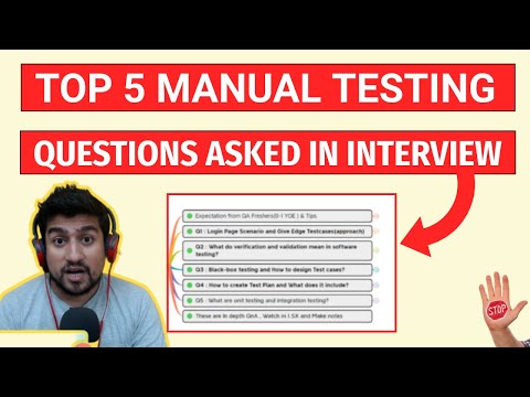 Top 5 Manual Testing Interview Questions for Freshers or 0-1 Year of Experience