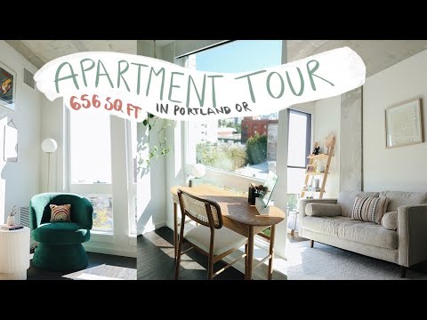 Portland Apartment Tour | Inside my 650 sq ft. city space + location & price