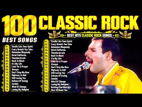 Queen, ACDC, Guns N' Roses, Bon Jovi, Metallica, Nirvana 🎶 Classic Rock Songs 70s 80s 90s Full Album