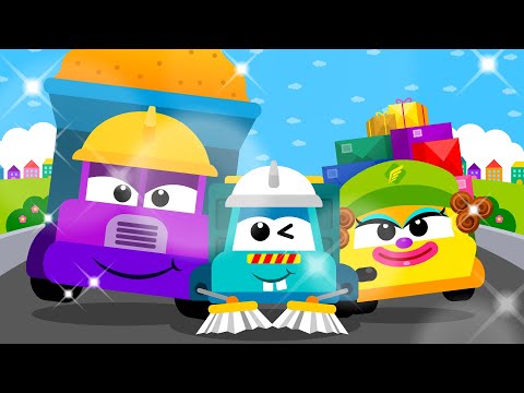 트럭 삼총사♪ | 힘쎄고 멋진 BEST 자동차 동요 모음집 | 자동차 동요모음 | 티디키즈 동요연속듣기 ★ 지니키즈