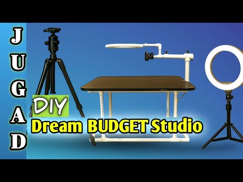 DIY Studio Setup | Diy Table Tripod & Ring Light at home 🔥🎀 Studio Makeover 🎀 #diy #organisation
