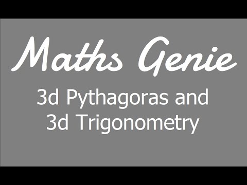 3d Pythagoras and 3d Trigonometry