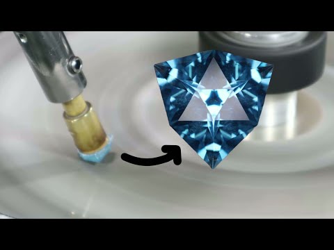 Cutting my own gemstone design in Blue Topaz