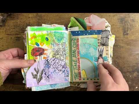 Journal Flip Through - Welcome to my channel, junk and collage art journal