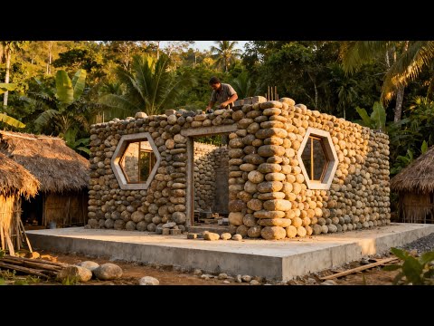 REVIVING a ruined house with STONE and WOOD that could last 1000 years | By @Primitive Skills