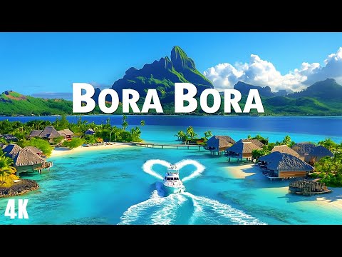 Bora Bora 4K | Explore Stunning Overwater Villas and Crystal Lagoons With Deep House Chill