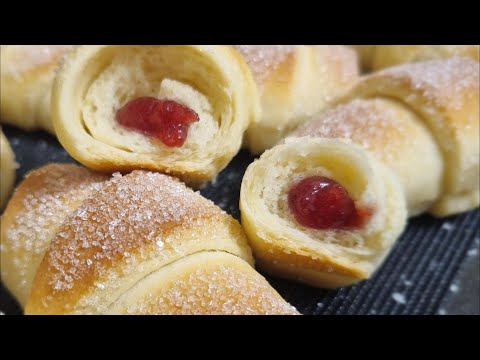 Jam-filled croissants.