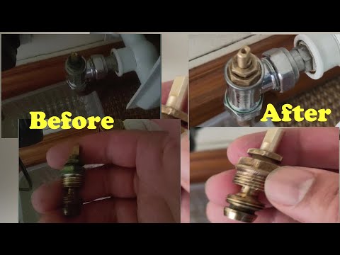 Zero drain removal and rebuild of weeping lockshield radiator valve.