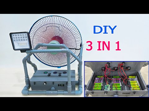 DIY Camping Fan + Powerbank + LED Light – 3 in 1 from PVC Pipe