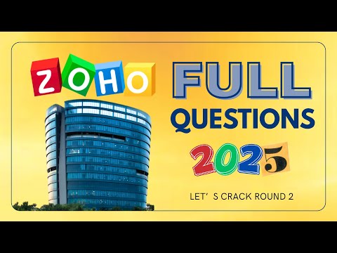 Zoho Round 2 | Full Question Solved | Must Watch before attending | 2025 | code it