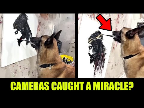 STUNNING: Dog Starts Painting the Face of Jesus!