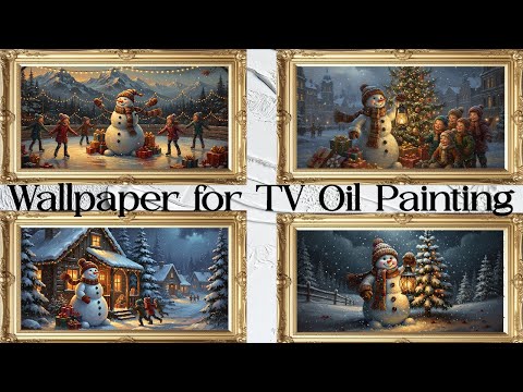 Charming Snowman Screensaver | Holiday 4K Art 🎄