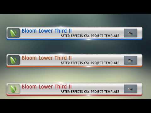 Bloom Lower Third II ( After Effects Template )