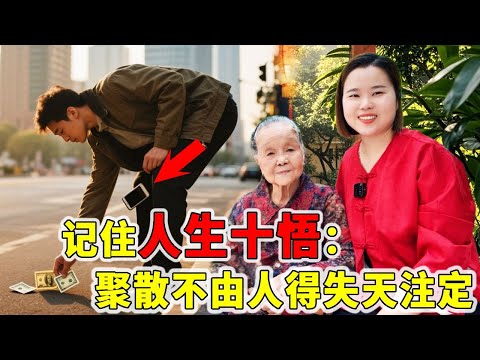 这一瞬间，命运的齿轮该为你而转动，记住人生十悟：聚散不由人，得失天注定！命里有失终须有！