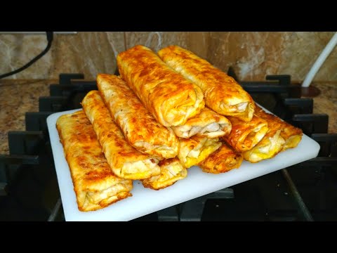 Extraordinary deliciousness from thin lavash! Chicken pancakes in 20 minutes!