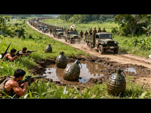 超燃电影：日軍開坦克衝鋒，誰料我軍早已佈下埋伏，用地雷炸飛坦克