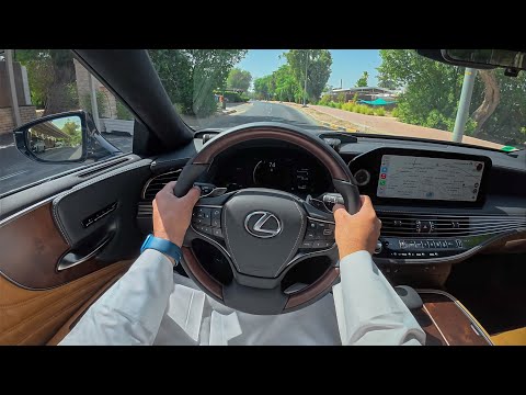 لكزس LS500 2025 تجربة قيادة من منظور السائق POV | فخامة وحرفية تاكومي اليابان