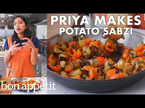 Priya Makes Red Pepper and Potato Sabzi | From the Test Kitchen | Bon Appétit
