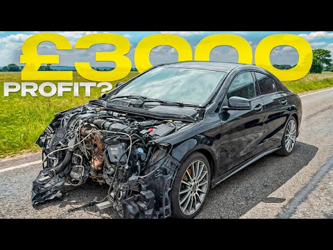How I turned £1600 into £8000 flipping a crashed Mercedes CLA