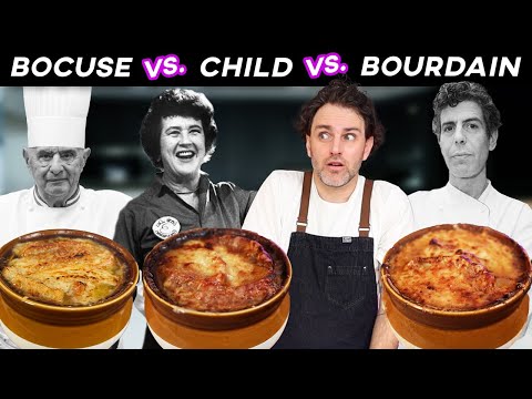 French Onion Soup CAGE MATCH: Julia Child vs. Anthony Bourdain vs. Paul Bocuse