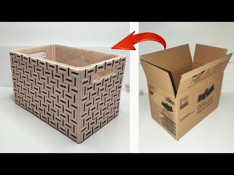 WHY BUY EXPENSIVE BASKETS IN STORES WHEN YOU CAN MAKE IT YOURSELF - CARDBOARD CRAFT - DIY