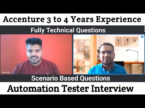 Accenture QA Interview for Automation Testing | 3 to 4 Years QA Mock Interview | Experienced QA Mock