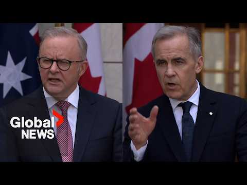 Mark Carney and Australian PM Anthony Albanese announce new trade partnerships | FULL