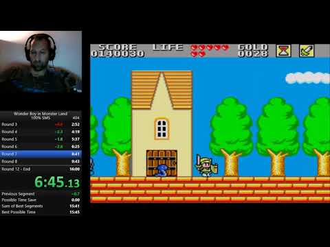 Wonder Boy in Monster Land - 100% - 15:56 PB run (WR)