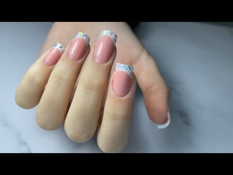 Выкладной френч. Короткий квадрат на верхние формы. 2 способа выкладки Нложа