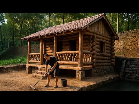 Finishing the Wooden House: Roofing, Cleaning & Final Touches | by @PrimitiveSkillsnet