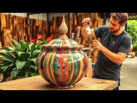 From Raw Wood Bonded with Epoxy to Create a Masterpiece // The Magic of Advanced Epoxy Pouring Skill