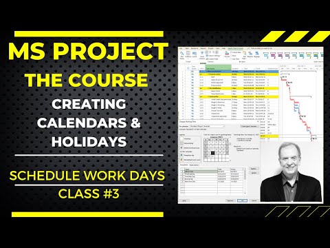 MS PROJECT THE COURSE, LEARN HOW TO CREATE CALENDARS & HOLIDAYS, VIDEO 3